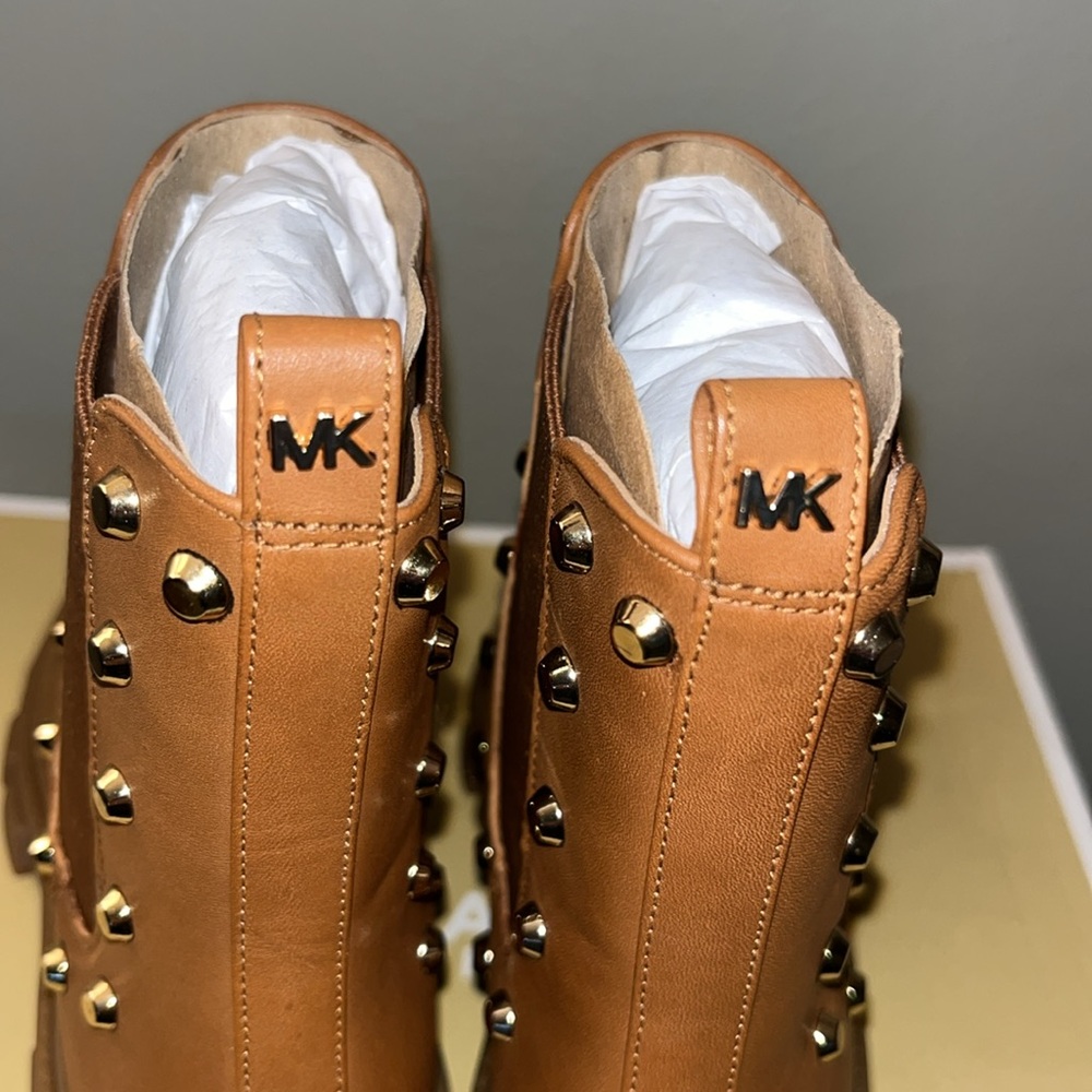 MICHAEL MICHAEL KORS Womens Brown Back Pull-Tab Ridley Leather Chelsea Boot 5.5M - Picture 11 of 16
